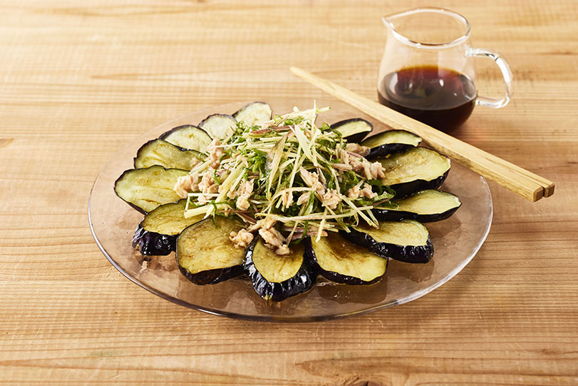 なすの焼きたたきの料理