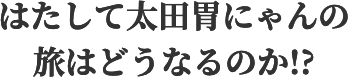 はたして太田胃にゃんの旅はどうなるのか！？